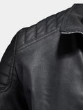 Luca – Cross leather jacket – Blue / L