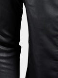 Luca – Cross leather jacket – Blue / XL
