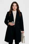 Luisa – Elegant trench coat in classic design – Black / M