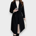 Luisa – Elegant trench coat in classic design – Black / L