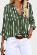 Luna – Striped blouse – Red / L