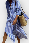 Luna – Striped shirt dress – Pink / XL