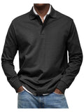 MOHR – Luxury long sleeve polo – Blue / XL