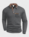 Mads – Polo shirt with stripes – Grey / M