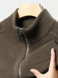 Magnus – Zip-Neck Cashmere Jumper – Black / L