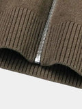 Magnus – Zip-Neck Cashmere Jumper – Black / XL