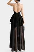 Maja – Stylish long dress – Black / M