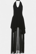 Maja – Stylish long dress – Black / L