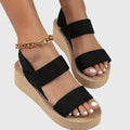 Malene – Supportive Sandals – Black / 38