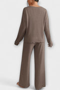 Malou – Rib knit set – Beige / S