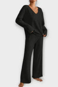 Malou – Rib knit set – Beige / L