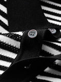 Malthe – Classic Striped Polo – Black / XL