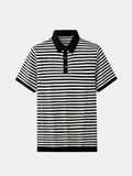 Malthe – Classic Striped Polo – Black / S