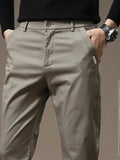 Malthe – Straight Basic Pants – Khaki / 29