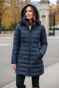 Martina – Elegant winter coat – Blue / M