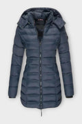 Martina – Elegant winter coat – Blue / L