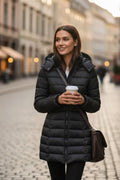 Martina – Elegant winter coat – Blue / XL