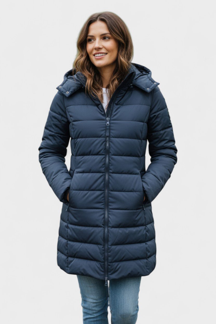 Martina – Elegant winter coat – Blue / S