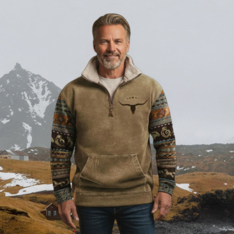 Mathis – Stylish half-zip winter Jumper – S