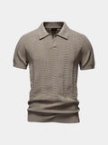 Mikael – Beige Vintage Polo – Navy Blue / S