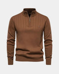 Mikkel – Half-zip cotton Jumper – Orange / M
