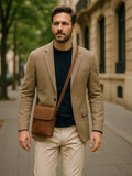 Mikkel – Mini Shoulder Bag in Leather – Coffee