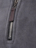 Milan – Minimalist fleece jacket – Brown / XL