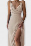 Mille – Maxi dress – Beige-Grey / L