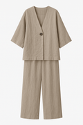 Millea – Long sleeve set – Brown / M