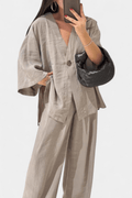 Millea – Long sleeve set – Brown / XL