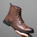 Morgan – Faux Leather Ankle Boots – Chestnut Brown / 42