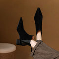 Nela – Luxurious Ankle Boots – Night Black / 37