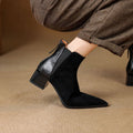 Nela – Luxurious Ankle Boots – Night Black / 38