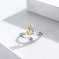 Nela – Ring with dog pendant – Red