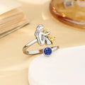 Nela – Ring with dog pendant – Turquoise