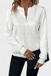 White with clear zipper
