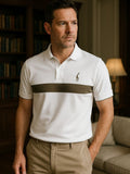 Niels – Savanna Striped Polo – Black / M