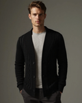 Noah – Elegant Cardigan for Men – Brown / XL