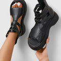 Nora – Supportive Sandals – Black / 39