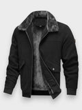 Norbert – Bomber jacket with faux fleece collar – M