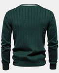 Oliver – Buttoned Cotton Jumper – Dark Green / L