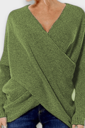 Olivia – V-neck knit – Green / S