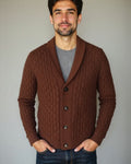 Patrick – Classic warm shirt – Brown / XS