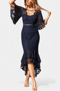 Pernille – Lace dress – Burgundy Red / L