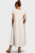 Pernille – Side pockets dress – White / M