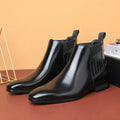 Peyton – Faux Leather Ankle Boots – Dark Brown / 40