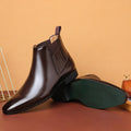 Peyton – Faux Leather Ankle Boots – Dark Brown / 42