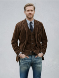 Radek – Vintage jacket and vest – Brown / S