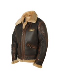 Rasmus – Classic Aviator Jacket – Dark Brown / M