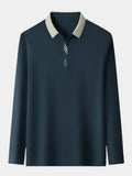 René – Elegant Long Sleeve Polo – Khaki / XL
